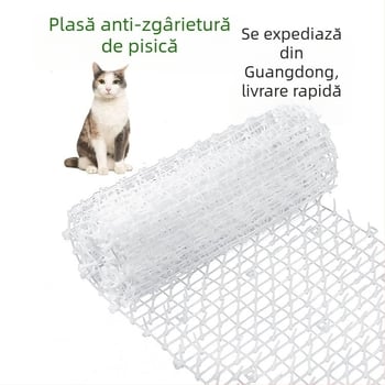 Plasă anti-pisică pentru exterior, rolă, plasă anti-pisică, plasă de izolare din plastic pentru balcon și flori, plasă de înjunghiere pentru pisici, covoraș pentru pisici, plasă de înjunghiere pentru pisici
