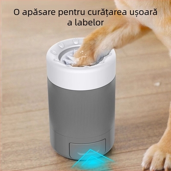 Artefact de spălat picioare pentru câini de companie, nu este nevoie să ștergeți picioarele, spălător automat electric pentru labe de pisică, cană de spălat picioare, consumabile pentru ursuleți de pluș pentru căței