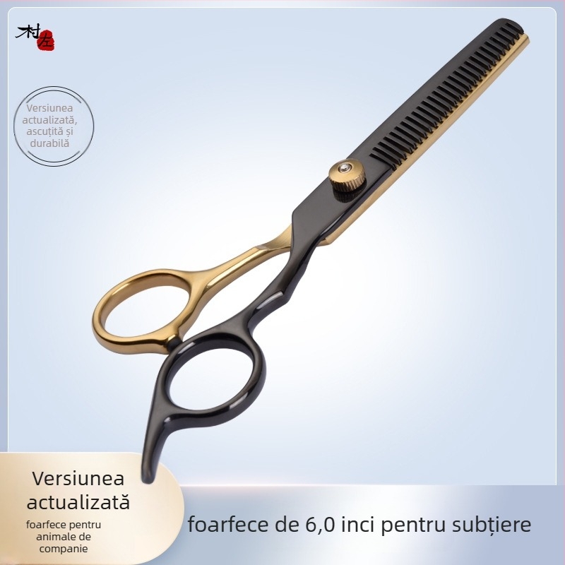 Foarfece de înfrumusețare pentru animale de companie, instrument de tuns părul, set special de tuns, foarfece curbate pentru părul de câine, artefact de forfecare de pluș