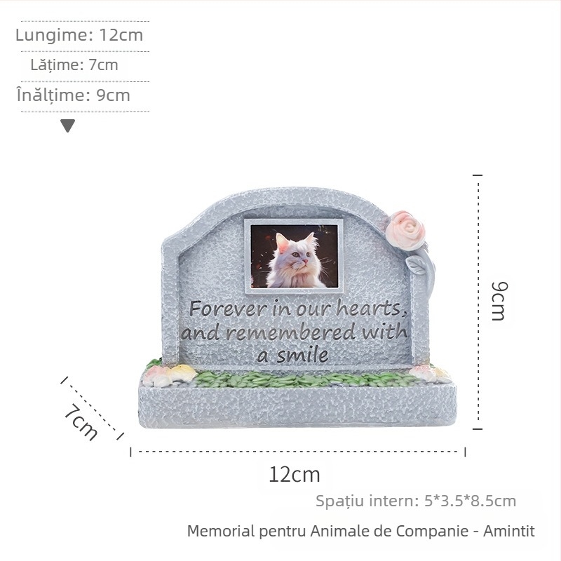 Decorațiuni de grădină în aer liber, monument, sacrificiu funerar, rășină, piatră funerară pentru animale de companie, stil european, transfrontalier, animale creative, pisici și câini, decorațiuni pentru monumente de grădinărit