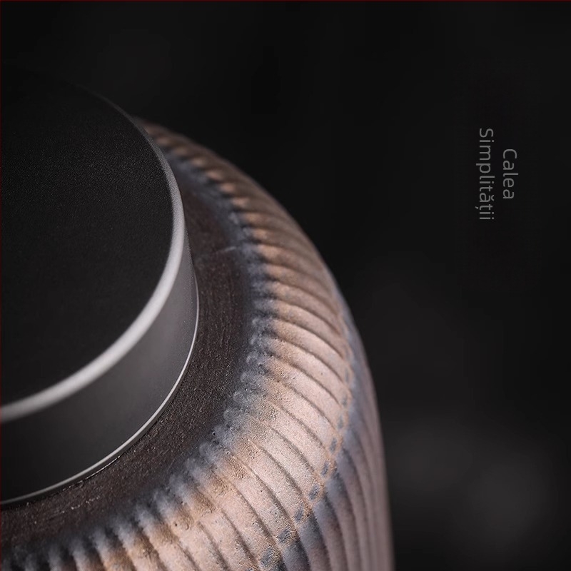 Ceainic ceramic vintage cu imitație de lemne de foc, mare, de uz casnic, din porțelan, depozit de ceai, sigilat, ceainic, cutie de ceai pentru birou