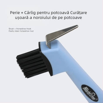 Articole pentru cai, Perie de curățare multifuncțională pentru potcoavă, Perie pentru potcoavă, Perie de curățare pentru cai, Cârlig pentru potcoavă