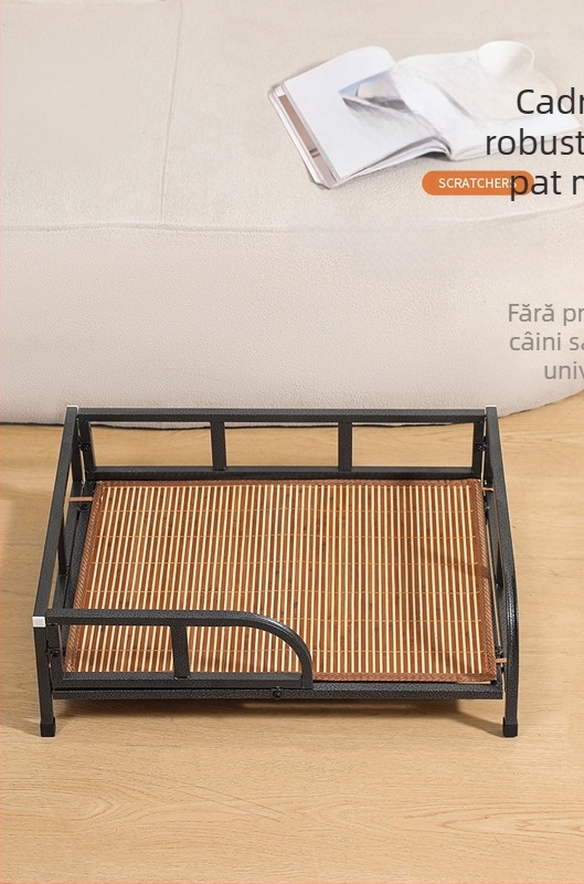Pat pentru câini direct din fabrică, cu tub pătrat complet, rezistent la umiditate, pentru câini de talie mică și mijlocie, din fier forjat, pat de camping reclinabil pentru animale de companie, patru anotimpuri, universal