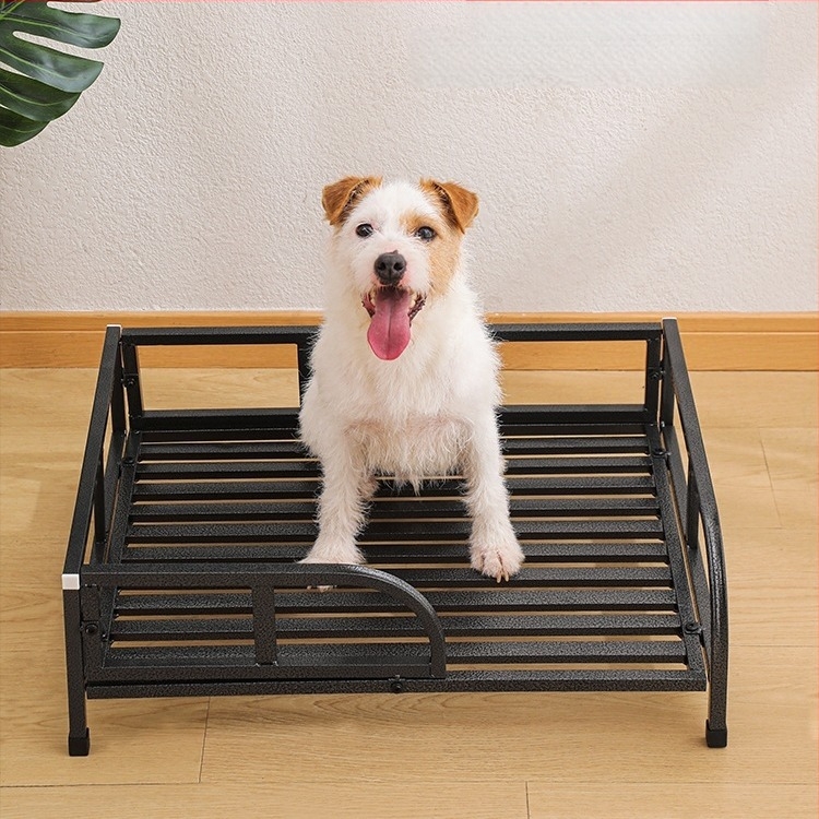 Pat pentru câini direct din fabrică, cu tub pătrat complet, rezistent la umiditate, pentru câini de talie mică și mijlocie, din fier forjat, pat de camping reclinabil pentru animale de companie, patru anotimpuri, universal
