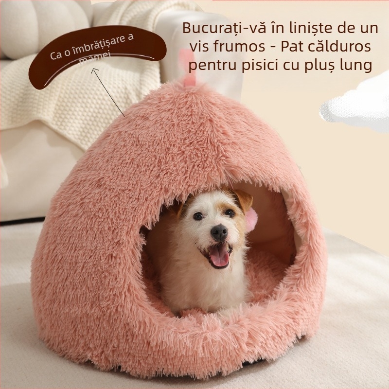 Nou iarnă pisică cuib de pluș cald cuib de animale de companie pisică câine cuib pad somn profund canisa animale de companie provizii