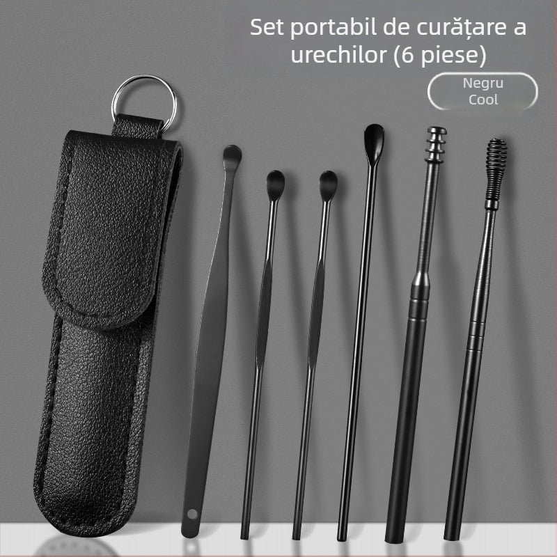 Set de linguri pentru săpat urechi, artefact profesional pentru săpat cerumen, cataramă pentru săpat urechi, instrument pentru copii și adulți