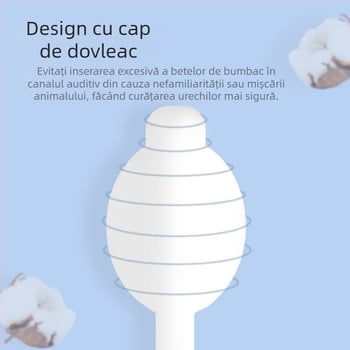 Bețișor de bumbac pentru urechi de animale de companie, curățare a urechilor pisicilor, curățare a urechilor, câini și pisici, consumabile