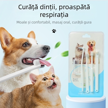 Periuță de dinți pentru pisici, curățarea dinților, set pentru animale de companie, periaj pentru dinți, respirație urât mirositoare, costum pentru periuțe de dinți, calculi pentru carii orale, periuță de dinți pentru pisici
