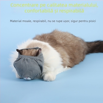 Mască de protecție pentru ochi de pisică, reducere a zgomotului, protecție pentru ochi, mască cu glugă pentru animale de companie, respirabilă, anti-mușcătură, articole pentru îmbăierea și curățarea pisicilor