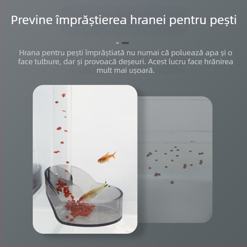 Tub de hrănire pentru acvariu, multifuncțional, acrilic, pentru hrănirea peștilor și creveților, artefact anti-drift, plutitor în apă, cu dublu scop, pentru iarbă, rezervor special