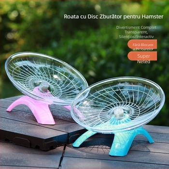 Hamster rulează disc ax Golden Bear zburător farfurie alergare consumabile transparent alergător jucărie 18CM dimensiune animal de companie bandă de alergare silențioasă