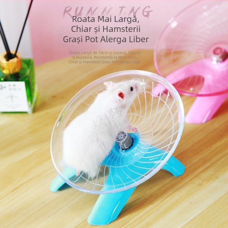 Hamster rulează disc ax Golden Bear zburător farfurie alergare consumabile transparent alergător jucărie 18CM dimensiune animal de companie bandă de alergare silențioasă