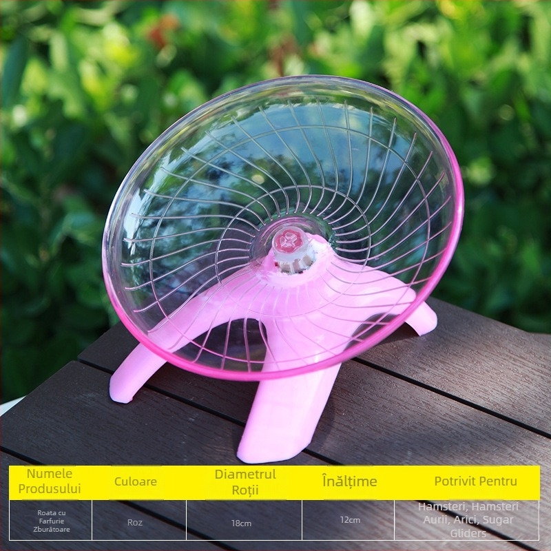 Hamster rulează disc ax Golden Bear zburător farfurie alergare consumabile transparent alergător jucărie 18CM dimensiune animal de companie bandă de alergare silențioasă