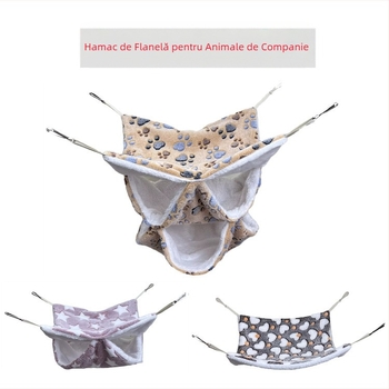Hamac cald cu două straturi, flanel, cu trei straturi, pentru animale de companie mici, transfrontaliere, agățat, veveriță, sac de dormit, consumabile pentru animale de companie, hamster