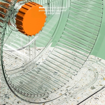 Suport pentru hamster, roată de alergare, ursuleț auriu, lărgit și extra-mare, jucărie pentru hamster, roată de alergare cu rulment dublu, reglabil înălțime, articole pentru animale de companie