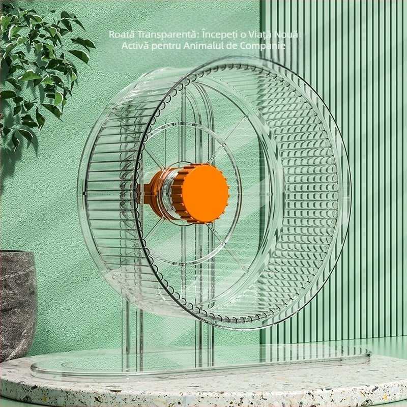 Suport pentru hamster, roată de alergare, ursuleț auriu, lărgit și extra-mare, jucărie pentru hamster, roată de alergare cu rulment dublu, reglabil înălțime, articole pentru animale de companie