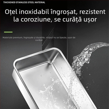 Litiera pentru pisici din oțel inoxidabil, cea mai bine vândută de pe Amazon, extra mare, anti-stropire, semi-închisă, cu scări, abdomen, include o lingă pentru pisici