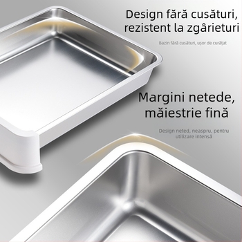 Litiera pliabilă din oțel inoxidabil, cu deschidere spre exterior, rezistentă la stropire, complet închisă, pentru toaletă pentru pisici, cu sertar mare
