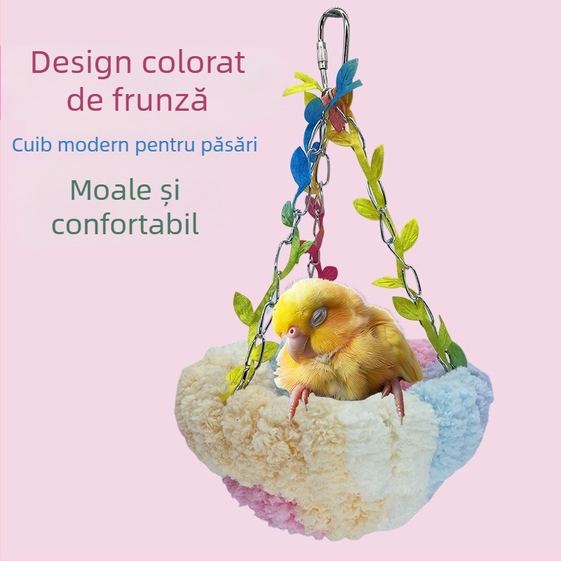 Cuib de pasăre cald papagal cuib leagăn cuib leagăn special agățat hamac agățat cuib de dormit pluș cuib de pasăre nou