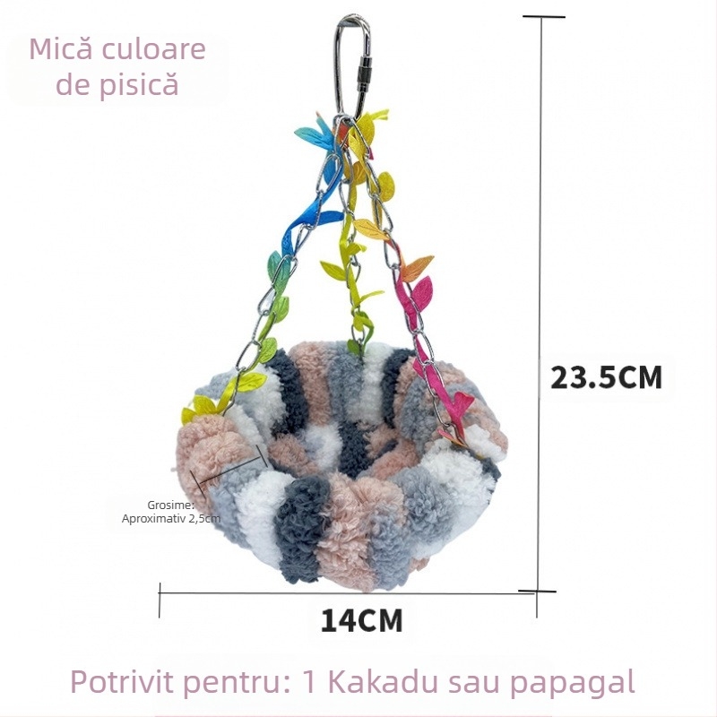 Cuib de pasăre cald papagal cuib leagăn cuib leagăn special agățat hamac agățat cuib de dormit pluș cuib de pasăre nou
