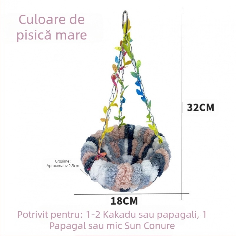 Cuib de pasăre cald papagal cuib leagăn cuib leagăn special agățat hamac agățat cuib de dormit pluș cuib de pasăre nou