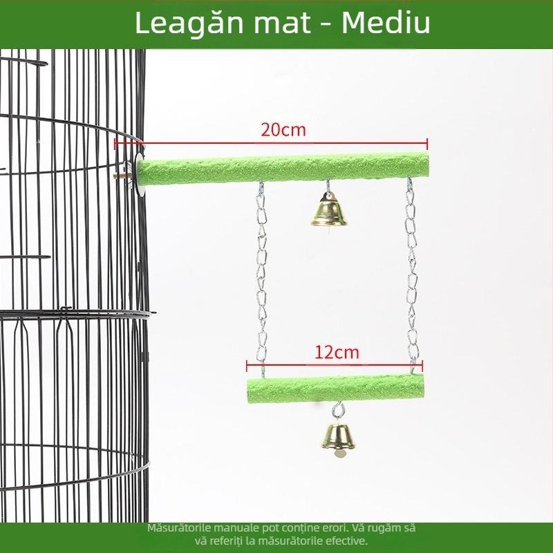 Accesorii pentru jucării pentru păsări, papagal, bujor, xuanfeng, stație din lemn masiv, leagăn, gheare, jucărie de șlefuit, stație de leagăn din lemn de frasin înțepător