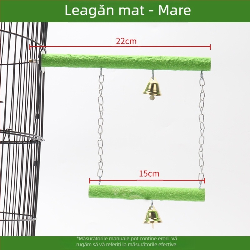 Accesorii pentru jucării pentru păsări, papagal, bujor, xuanfeng, stație din lemn masiv, leagăn, gheare, jucărie de șlefuit, stație de leagăn din lemn de frasin înțepător