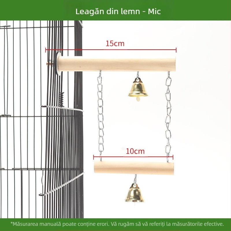 Accesorii pentru jucării pentru păsări, papagal, bujor, xuanfeng, stație din lemn masiv, leagăn, gheare, jucărie de șlefuit, stație de leagăn din lemn de frasin înțepător