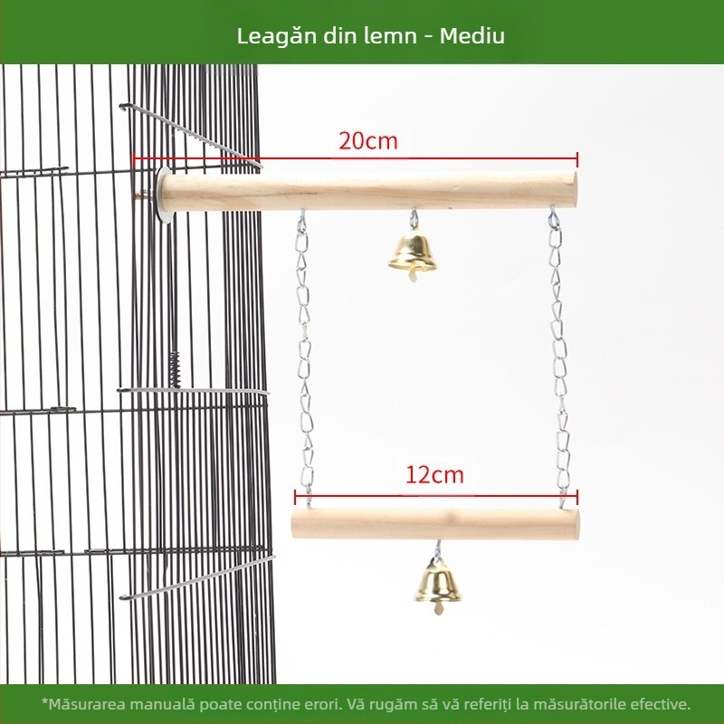 Accesorii pentru jucării pentru păsări, papagal, bujor, xuanfeng, stație din lemn masiv, leagăn, gheare, jucărie de șlefuit, stație de leagăn din lemn de frasin înțepător