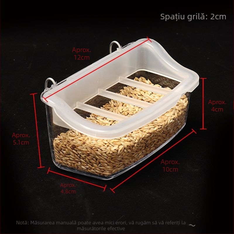 Piele de tigru bujor papagal gustare cutie pasăre pasăre mică anti-stropire anti-stropire interior agățat bol alimentar jgheab pasăre hrănitoare păsări consumabile pentru păsări