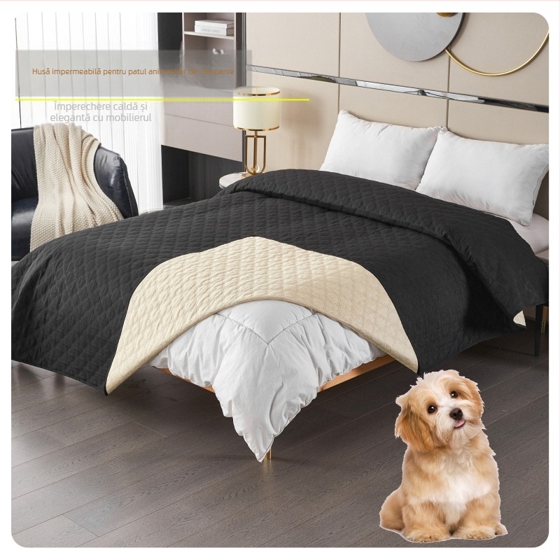 Saltea nouă pentru animale de companie, impermeabilă și rezistentă la urină, din fabrică, cu husă de pat matlasată Clover, simplă, pentru pisici și câini