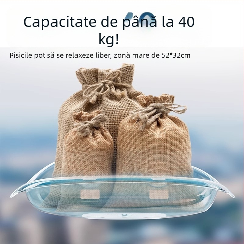 Hamac pentru pisici transfrontalier nou, detașabil și lavabil, cu ventuză, hamac pentru pisici, cu sarcină mare, din sticlă, fără cuie, montat pe perete, cuib pentru pisici
