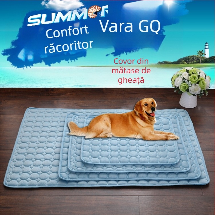 Spot en-gros pentru animale de companie, pernă de mătase de gheață pentru animale de companie, pernă de cuib pentru pisici, pernă de câine, direct din fabrică, o generație de păr