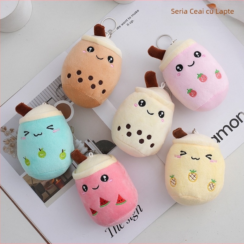 Perlă lapte ceai pluș păpușă pandantiv transfrontalier mic cadou breloc pandantiv accesorii geantă rucsac păpușă mică