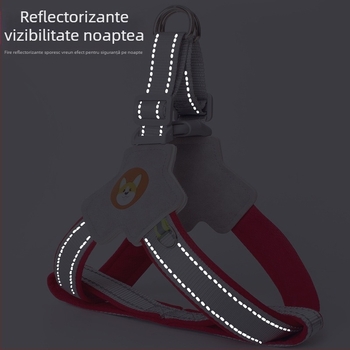 Câine tracțiune frânghie vestă Pet curea de piept câine mers frânghie Chai câine Corgi reflectorizant rezistent la explozii câine mers frânghie piept spate