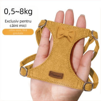 Set ham de piept pentru câini și lesă, ham de piept ușor cu înfășurare de 360° pentru câini mici, plăcut la atingere