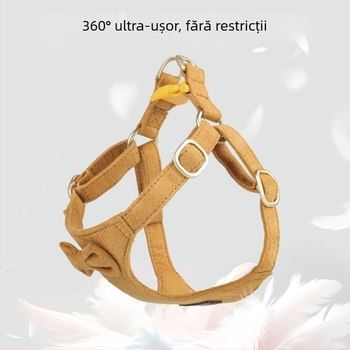 Set ham de piept pentru câini și lesă, ham de piept ușor cu înfășurare de 360° pentru câini mici, plăcut la atingere