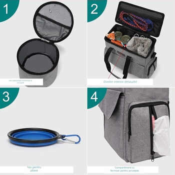 Geantă multifuncțională pentru hrana câinilor, pentru camping în aer liber, cu capacitate mare, pentru mașină, jucării și alte genți de depozitare
