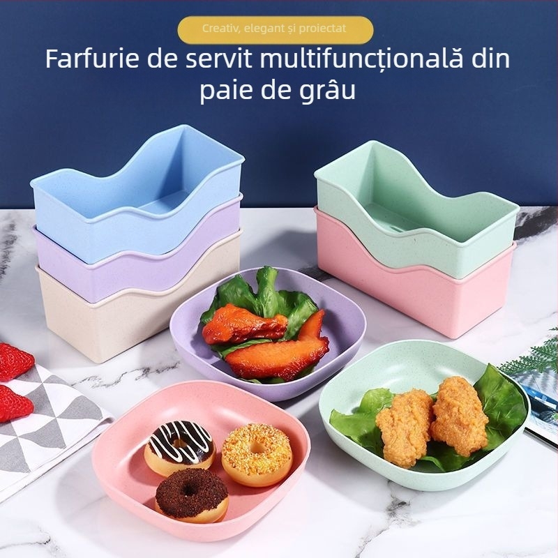 Nou sosire oase scuipător farfurie creativă în stil japonez de uz casnic oase scuipător farfurie mică din plastic drăguță cutie de depozitare mâncare farfurie cu bază