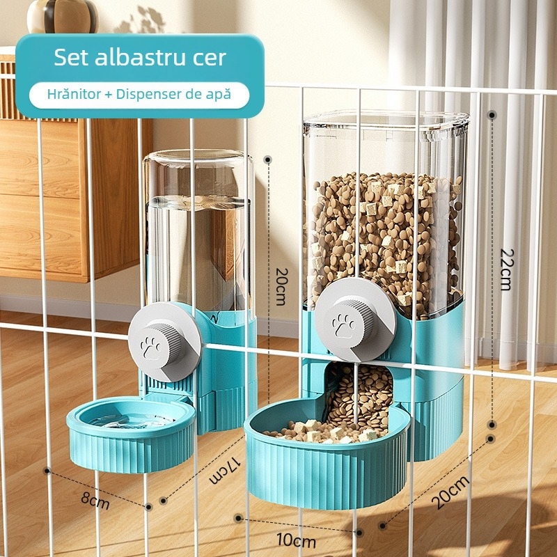 Pisică agățat animal de companie adăpător câine adăpător provizii agățat cușcă câine bazin pisică bol automat alimentator
