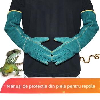 Articole pentru animale de companie Mănuși anti-mușcături pentru reptile de la Amazon, 60 cm, mănuși de protecție pentru animale de companie, anti-mușcături pentru șopârle uriașe