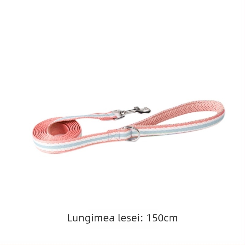 Curea de piept pentru câini de talie mică și medie, Bichon, cu contrast de dopamină, pentru piept de câine, spate, în aer liber, plimbări cu câini, respirabilă, pentru cățeluș