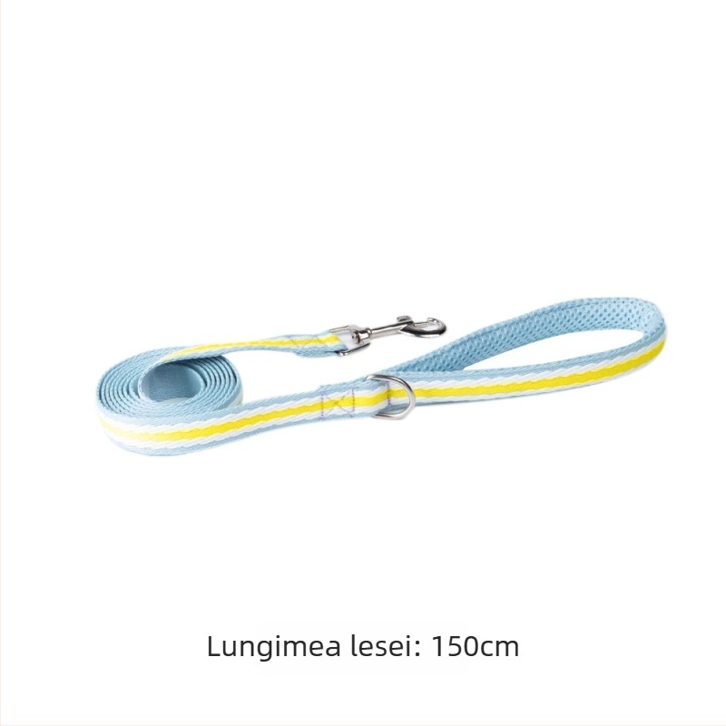 Curea de piept pentru câini de talie mică și medie, Bichon, cu contrast de dopamină, pentru piept de câine, spate, în aer liber, plimbări cu câini, respirabilă, pentru cățeluș