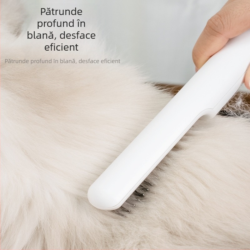 Pieptene descurcător pentru animale de companie, pentru câini mici de pluș și Golden Retriever, pieptene pentru năpârlirea pisicilor în stoc pentru îndepărtarea blănii libere