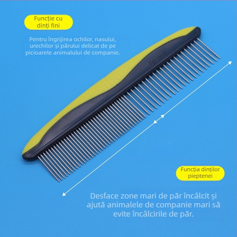 Pieptene pentru câini, pieptene pentru animale de companie, pieptene cu ac lung, pieptene pentru păr de câine, pieptene de pisică, pieptene pentru a pluti părul, pieptene pentru câini, pieptene din oțel, consumabile