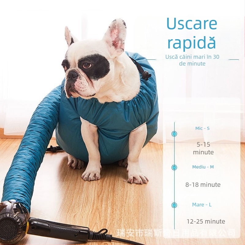 Cutie de uscare pentru animale de companie, cu suflare a părului pentru câini mari, uscător de artefacte, uscător de păr de uz casnic, suflare a părului cu artefacte, baie fixă cu sac Golden Retriever