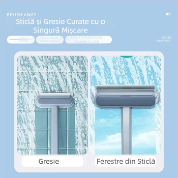 Perie ecran fereastră perie de uz casnic răzuitor de sticlă fereastră artefact dublu față perie de îndepărtare a părului instrument de curățare perie ecran perie
