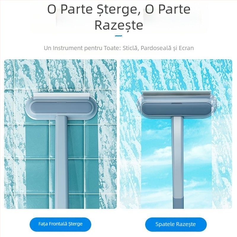 Perie ecran fereastră perie de uz casnic răzuitor de sticlă fereastră artefact dublu față perie de îndepărtare a părului instrument de curățare perie ecran perie