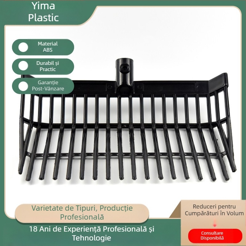 Furcă mare din paie din plastic ABS pentru grădină, furcă din paie din plastic pentru casă de cal, furcă din paie pentru inel de cal