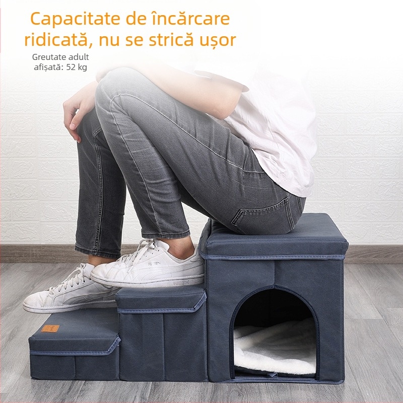 Scară pentru câini de companie, pliabilă, pentru depozitare, cușcă, pentru câini, cățărătoare, trepte, scări pentru animale de companie, consumabile pentru animale de companie